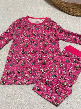 Bamboo Kids Hot Pink Western Patterned Pajama Set